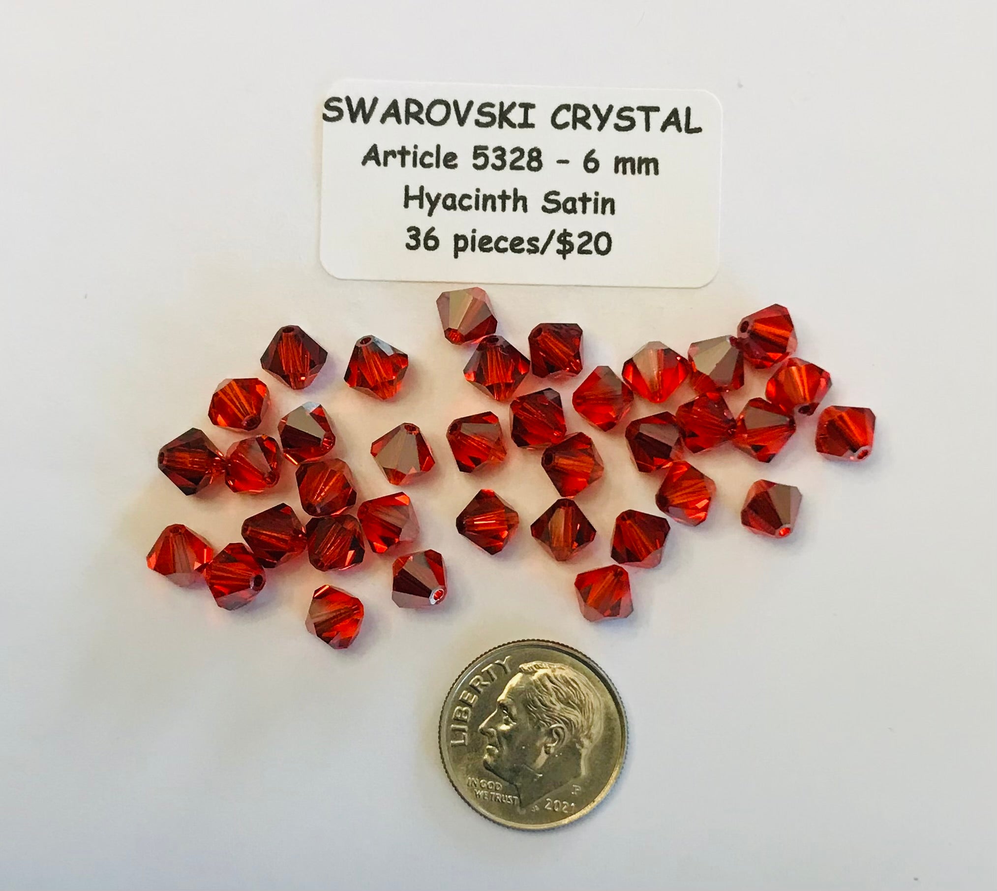 Swarovski Crystal Bicone Beads - Article 5301/5328 - 6mm - Hyacinth Satin