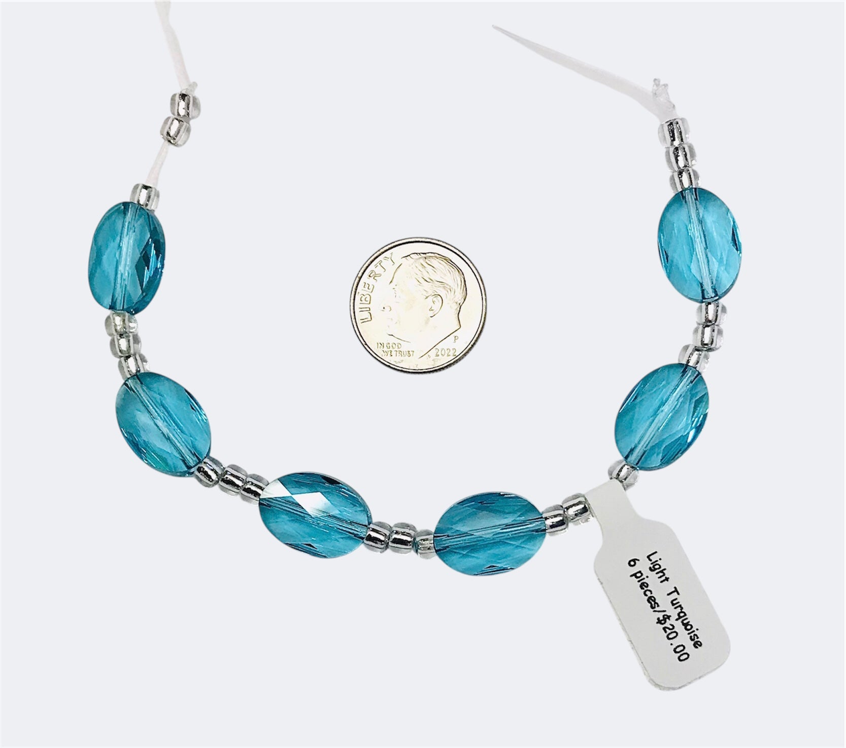 Swarovski Crystal Beads - Article 5050- 14 x 10mm - Light Turquoise