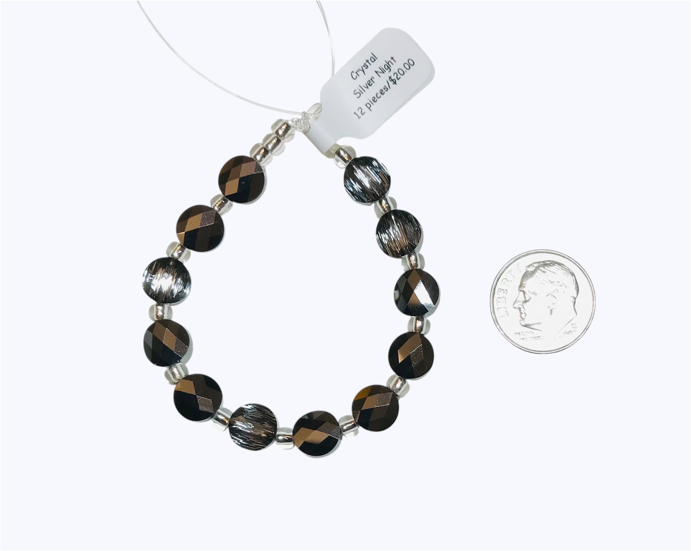 Swarovski Crystal Beads - Article 5052 - 8mm - Crystal Silver Night