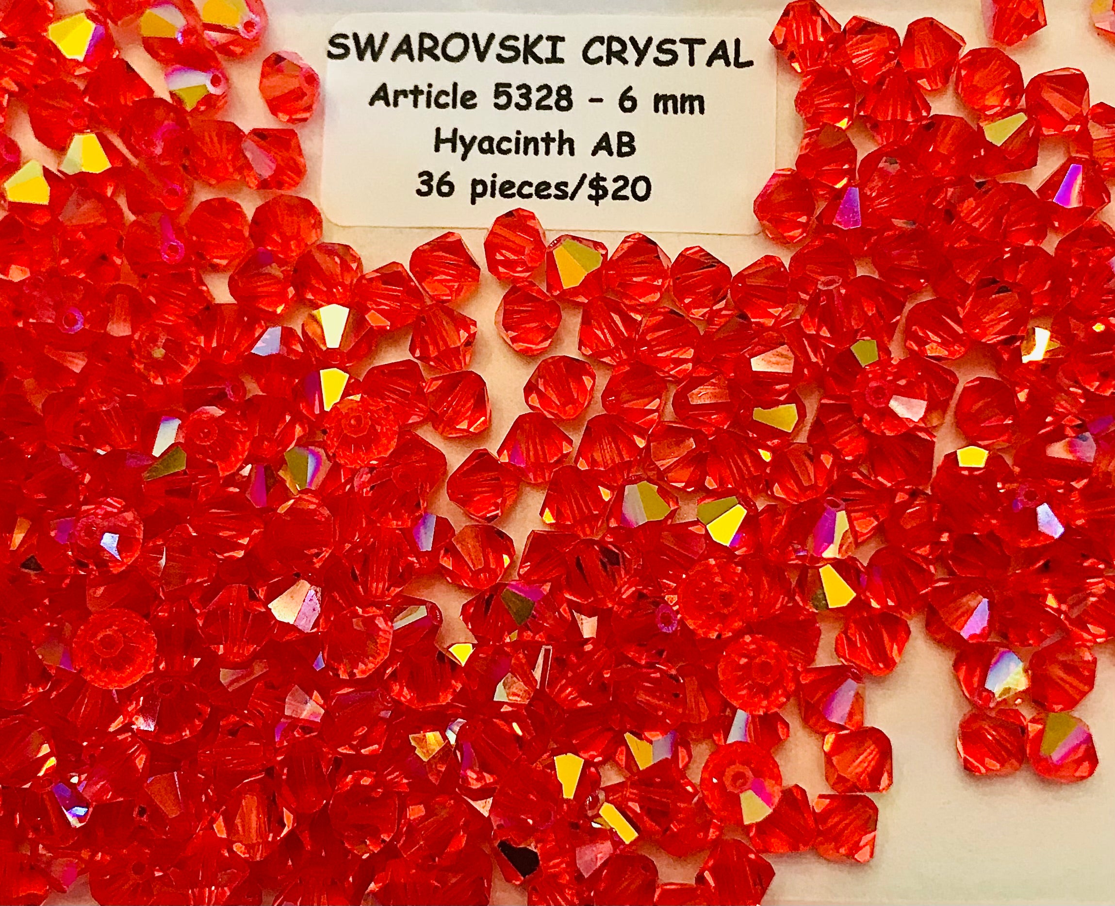 Swarovski Crystal Bicone Beads - Article 5301/5328 - 6mm - Hyacinth AB