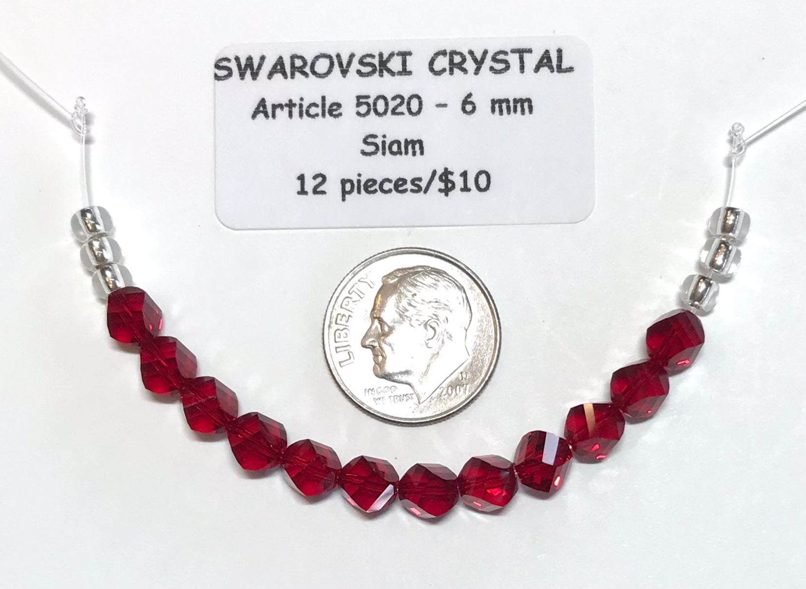Swarovski Crystal Beads - Article 5020 – 6mm – Siam