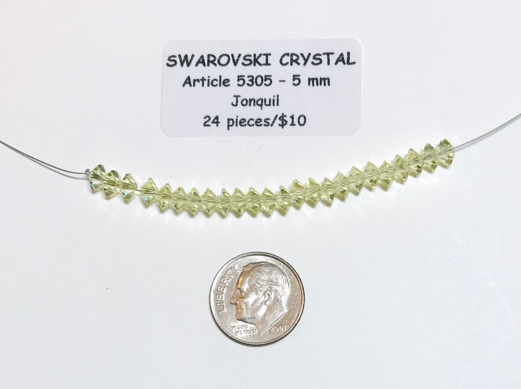Vintage Swarovski Crystal Beads - Article 5305 – 5mm – Jonquil