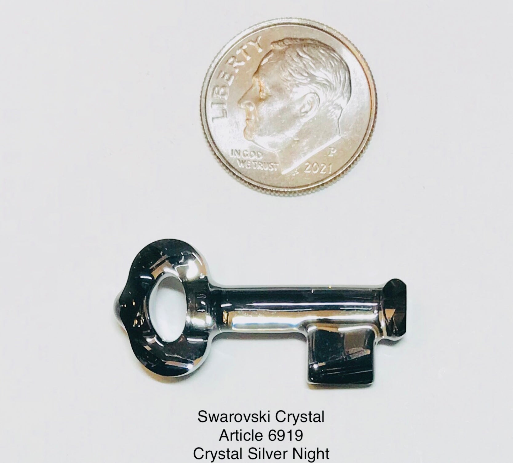 Swarovski Crystal Pendants/Beads - Article 6919 – 30mm – Crystal Silver Night
